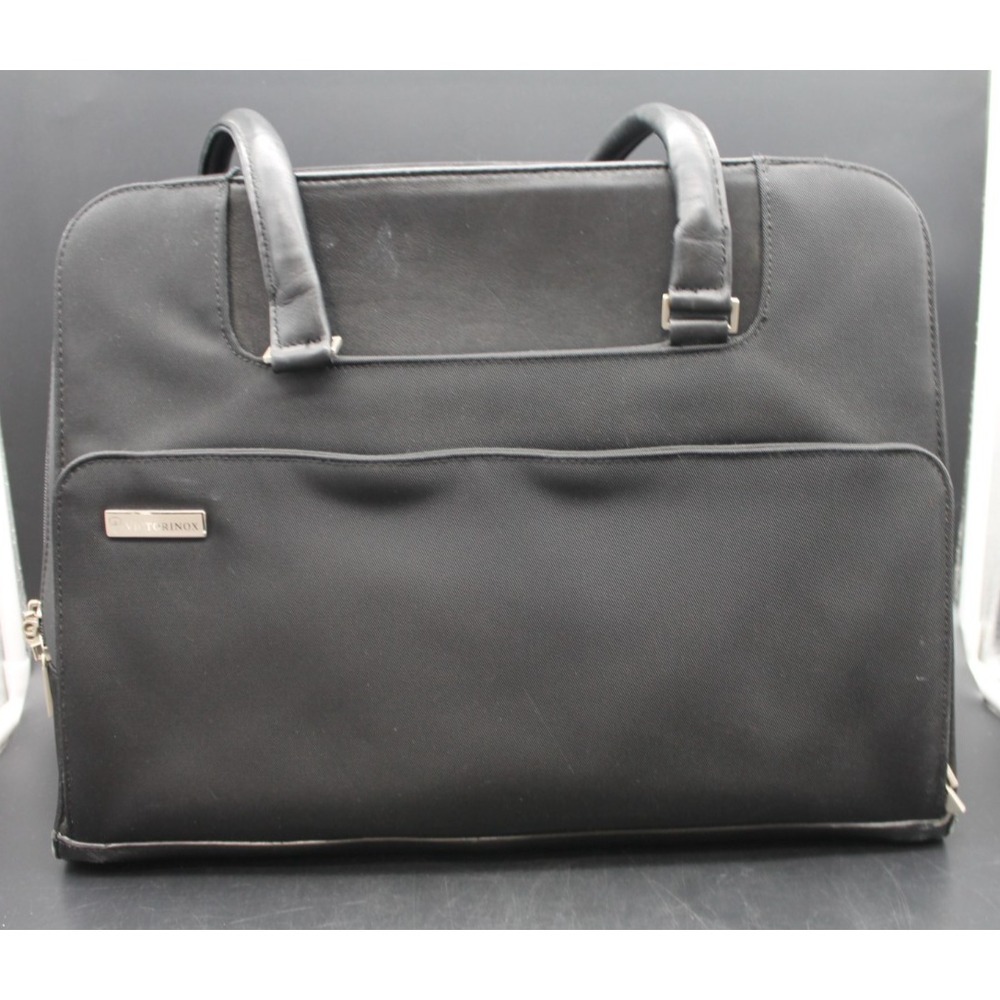 Victorinox Laptop Tote Bag Black Nylon 17” w/ Detachable Pouch Swiss Tracker